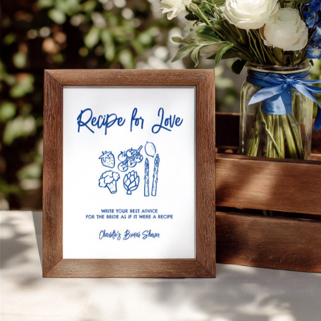 Sinal de Conselho para Chá de Noiva Fresh Off The  (Fresh Off The Market Bridal Shower Advice Sign)