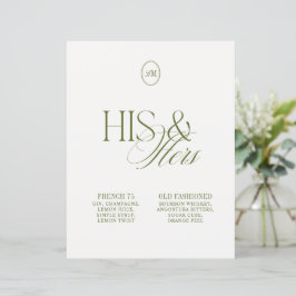 Sinal de Coquetéis Personalizados His & Hers para