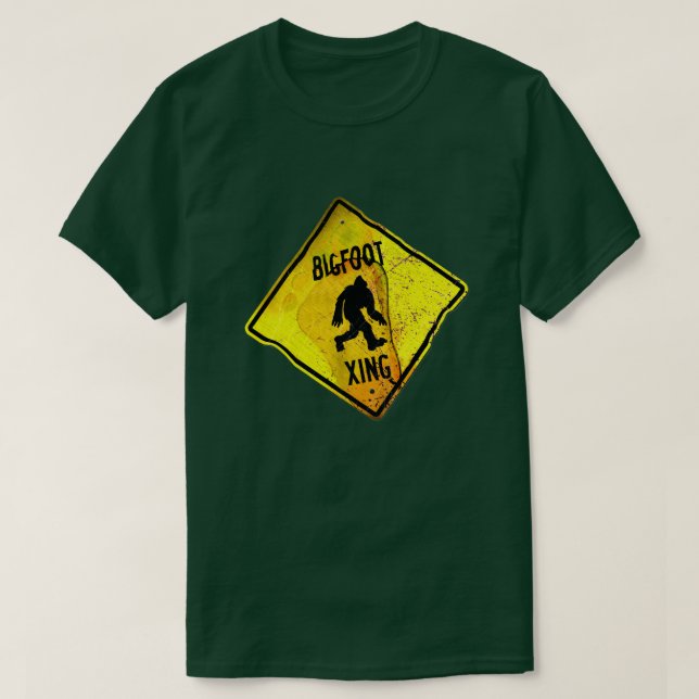 Sinal de Cruzamento Bigfoot T-Shirt (Frente do Design)