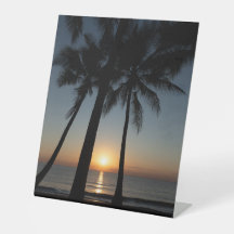 Sinal de Decoração Palm Sunrise – Manhã Costeira