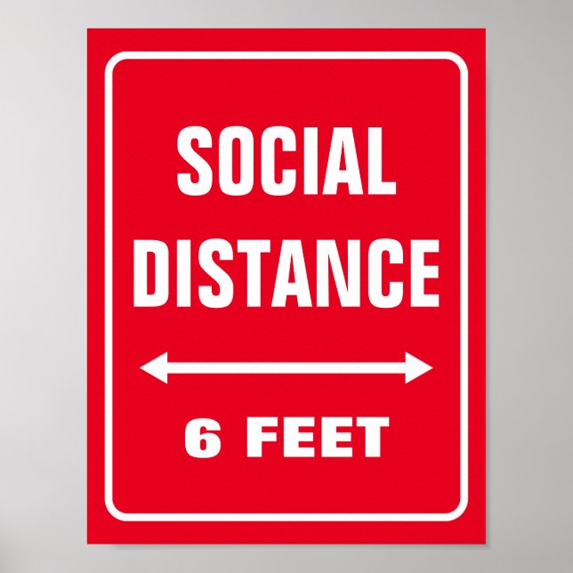 Sinal de Distância Social posters de Vírus Persona (Frente)