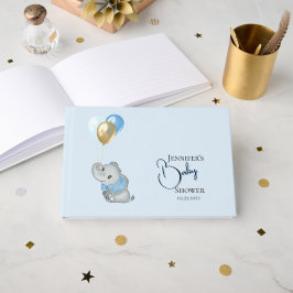 Sinal de Elefante Azul para Livro de Visitas