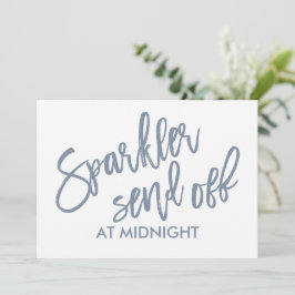 Sinal de Envio do Sparkler 5X7 - (Azul Dusty)