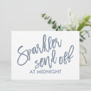 Sinal de Envio do Sparkler 5X7 - (Azul Dusty)
