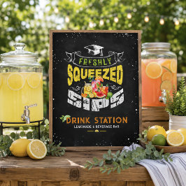 Sinal de Estação de Bebidas Freshly Squeezed Sips
