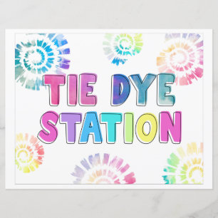 Sinal de Estação Tie Dye Sinais de Artesanato