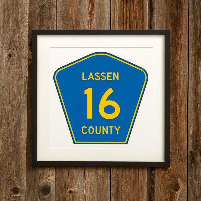 Sinal de Estrada do Condado de Lassen Poster (Criador carregado)