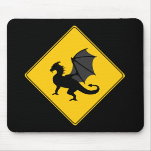 Sinal de estrada - Dragão Mousepad