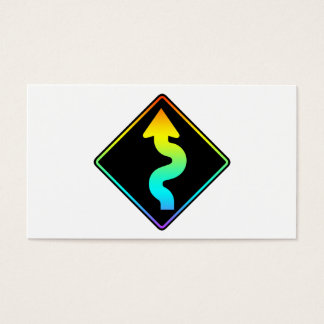 sinal de estrada em curva à frente