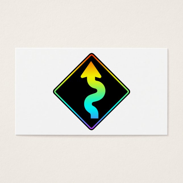 sinal de estrada em curva à frente (Frente)