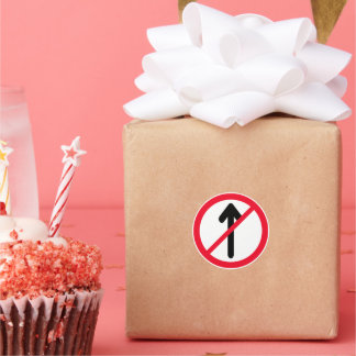 Sinal de estrada sem entrada | Adesivos redondos c