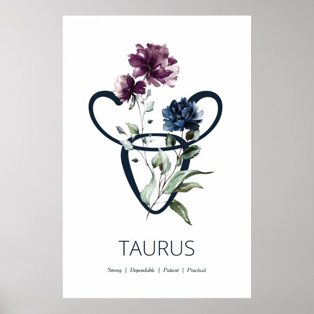Sinal de Estrela Zodiac Taurus Poster (Frente)