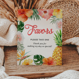 Sinal de Favoritos da Festa de aniversário Tropica