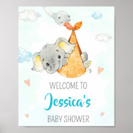 Sinal de festa de boas-vindas de Stort poster