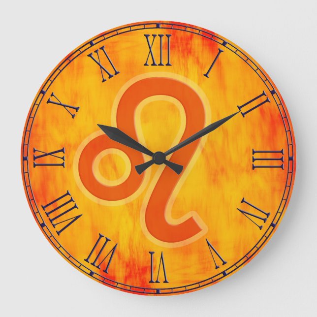 Sinal de fogo do Leo, relógio da parede do zodíaco (Frente)