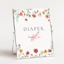 Sinal de Fralda de flor selvagem Raffle