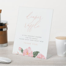 Sinal de Fralda Floral Cor-de-rosa-claro