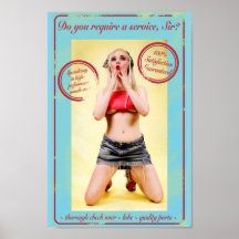 Sinal de Garagem de Pinup Sexy Girl Poster