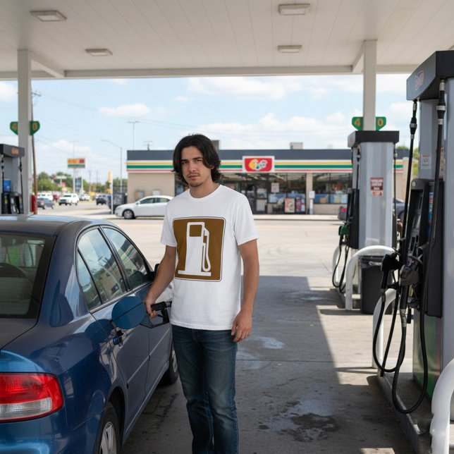 Sinal de Gasolina Roda Mens T-Shirt (Criador carregado)