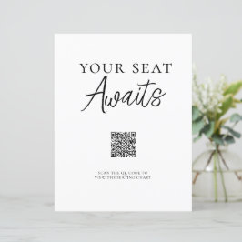 Sinal de Gráfico de Assento de Código QR Minimalis