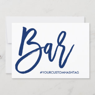 Sinal de hashtag de barra de casamento com letra m