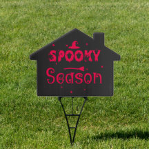 Sinal de Hat Halloween Yard da Bruxa de Spooky Sea