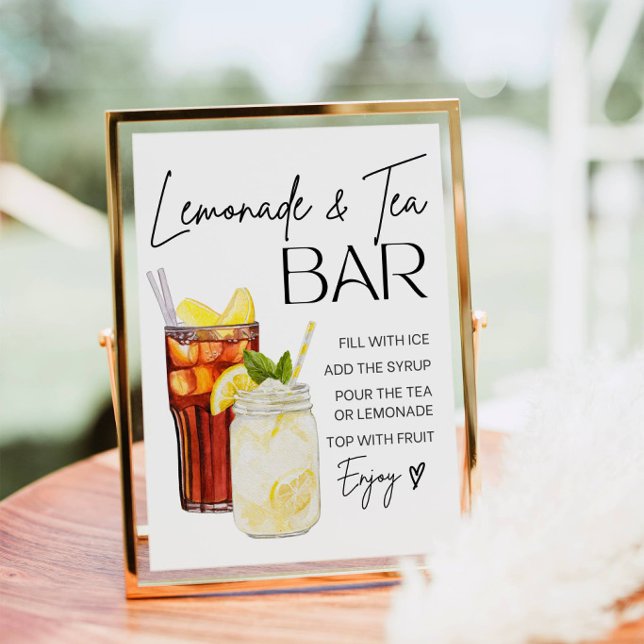 Sinal de Impressão para Barra de Chá Gelado e Limo (Criador carregado)