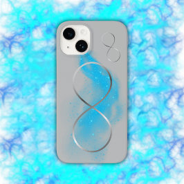 Sinal de Infinidade de Prata Minimalista e brilho