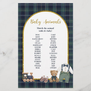 Sinal de jogo de baby shower 'Preppy a little gent
