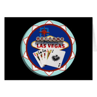 Sinal de Las Vegas & Cartões Chip Poker