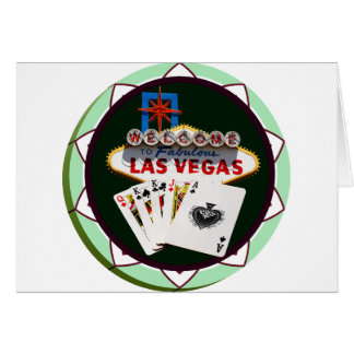 Sinal de Las Vegas & Cartões Chip Poker