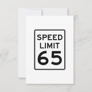 Sinal de limite de velocidade 65 MPH