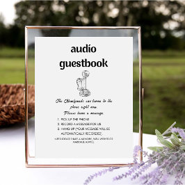 Sinal de Lista de Áudio | Casamento minimalista mo