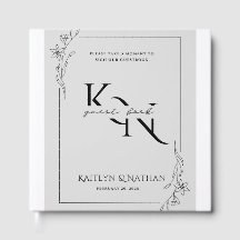 Sinal de Livro de Visitas de Casamento Moderno – F