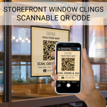 Sinal de Loja Código QR Escaneável | Escaneie, Peç