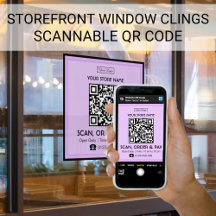 Sinal de Loja Código QR Escaneável | Escaneie, Peç