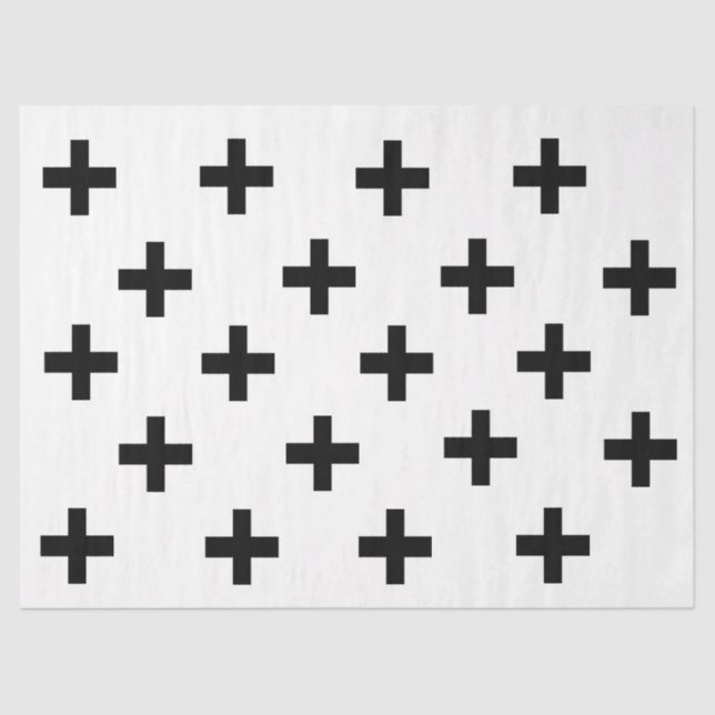 Sinal de mais Impressão de papel moderno em tecido (Frente )