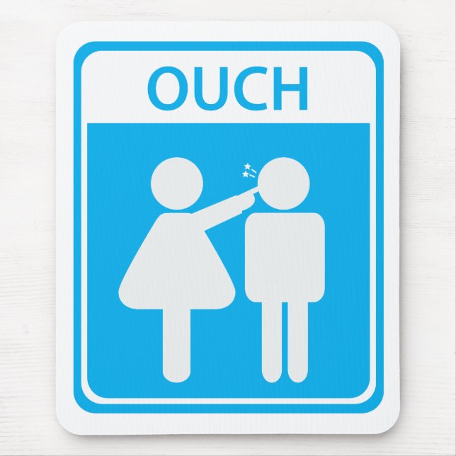 sinal de menina mousepad (Frente)