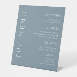 Sinal de Menu Azul Dusty, Sinal de Menu Moderno