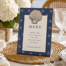 Sinal de Menu de Primeiro Aniversário Preppy Coast