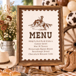 Sinal de Menu de Rodeio Editável 8x10