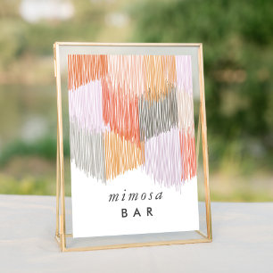 Sinal de Mesa da Margem do Bar Mimosa Rosa