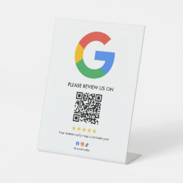 Sinal de Mesa de Avaliação do Google Negócios l QR