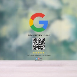 Sinal de Mesa de Avaliação do Google para Negócios