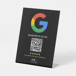 Sinal de Mesa de Avaliação Google de Negócios l QR