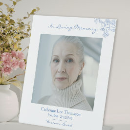 Sinal de Mesa de Memória Fotográfica Floral Elegan