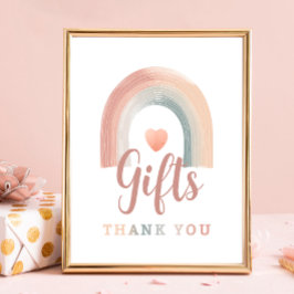 Sinal de Mesa de Presente Boho Arco-íris – T Terra