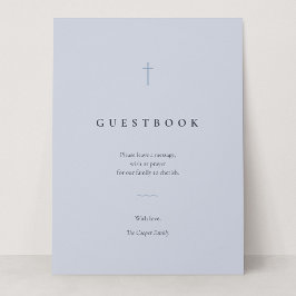 Sinal de Mesa para Livro de Visitas Grace Blue Min