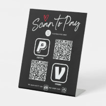 Sinal de opções de pagamento de verificação de cód