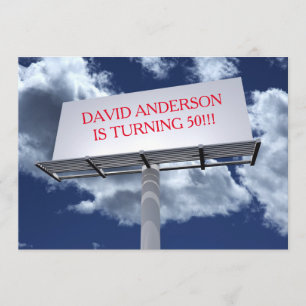 Sinal de outdoor - Convite de aniversário